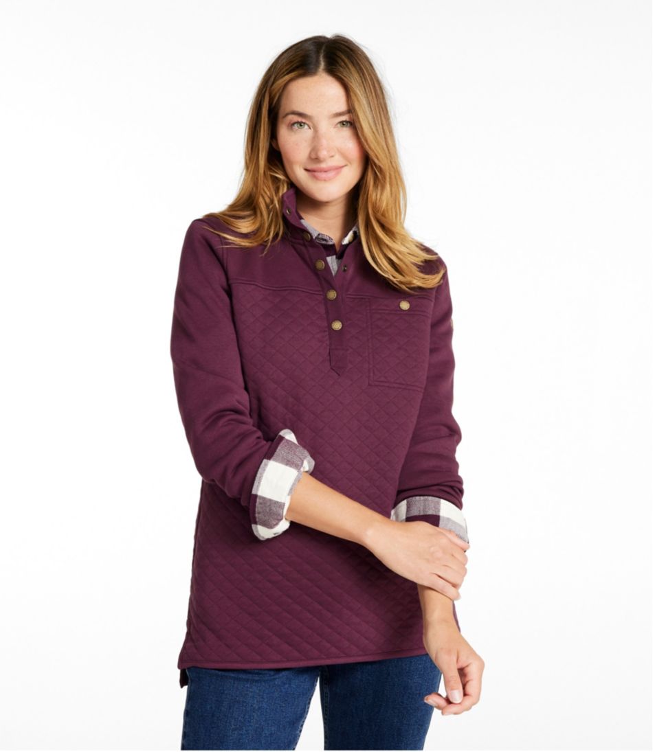 Mockneck Tunic Women's Quilted Sweatshirt