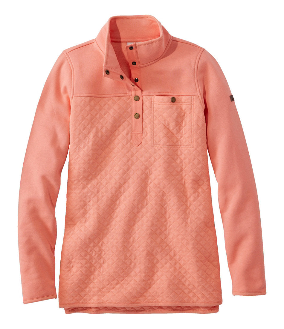 Mockneck Tunic Women's Quilted Sweatshirt