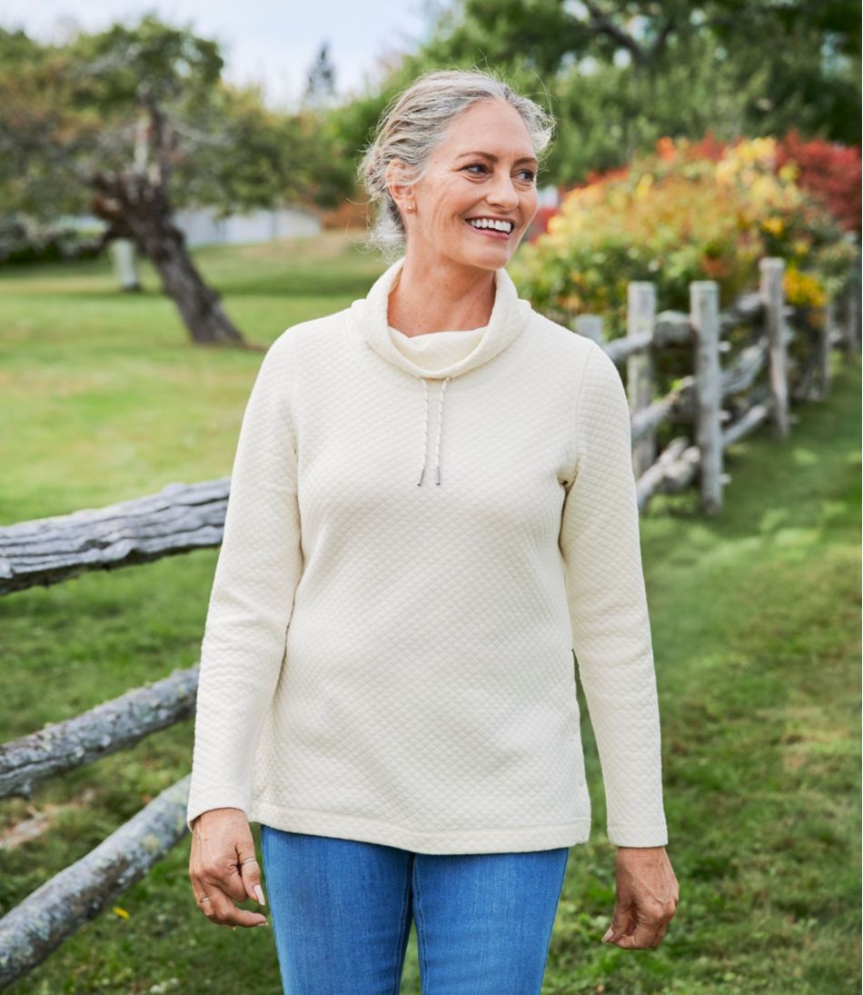 Women's SoftLight Quilted Top Funnelneck Pullover