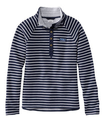 Women's Lakewashed Double-Knit Quarter-Snap Stripe