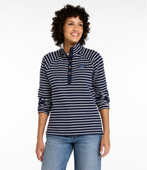 Women's Lakewashed Double-Knit Quarter-Snap Stripe