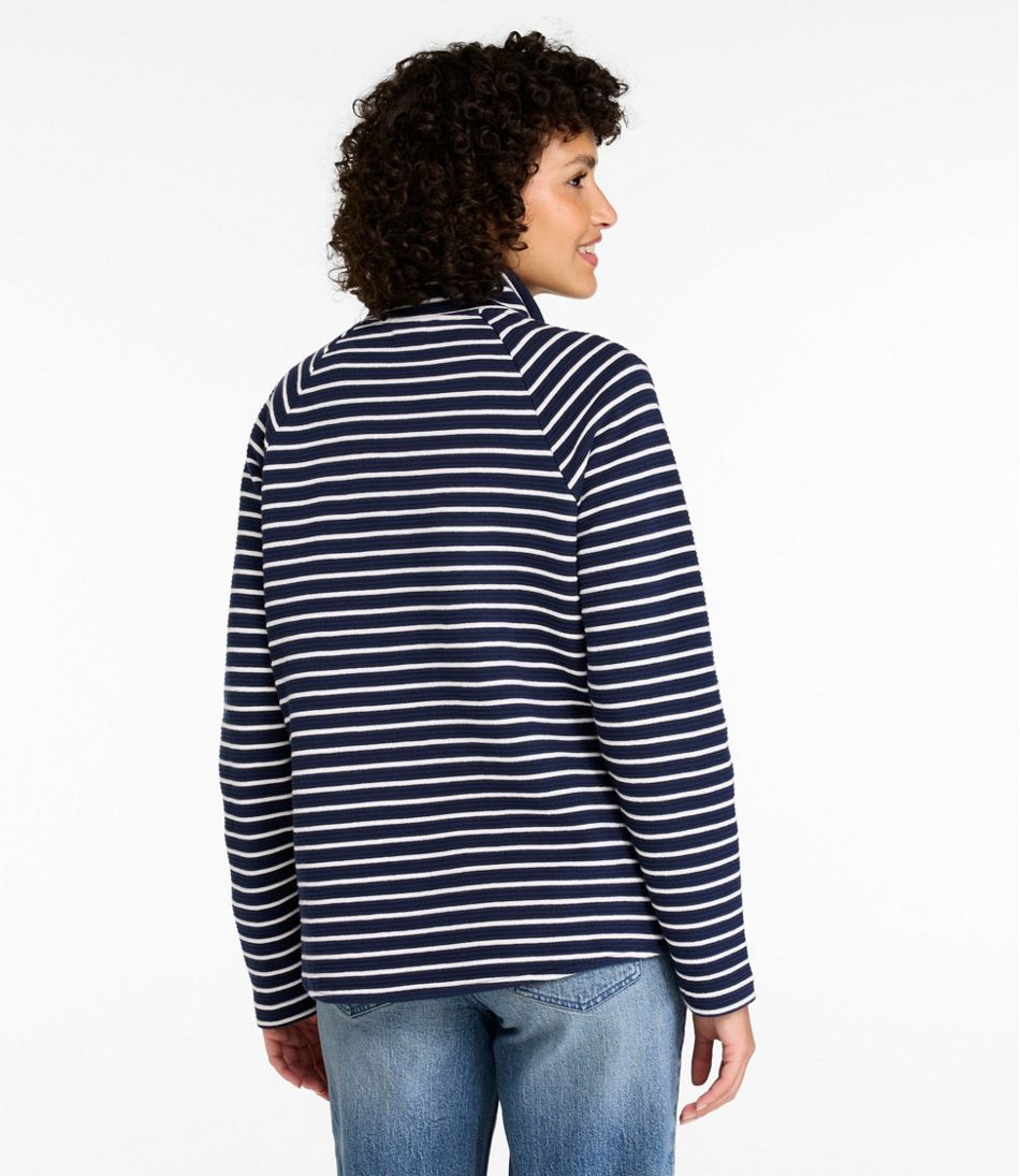 Women's Lakewashed Double-Knit Quarter-Snap Stripe