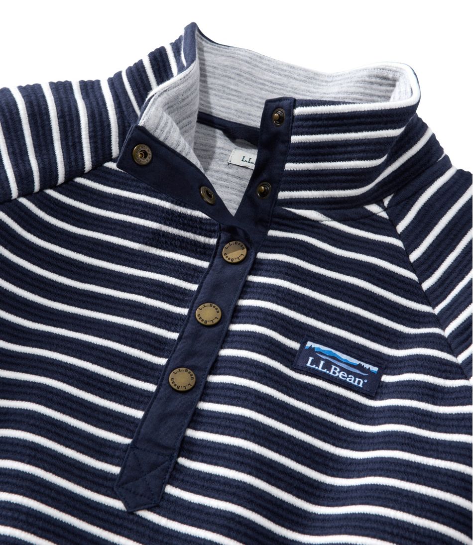 Women's Lakewashed Double-Knit Quarter-Snap Stripe