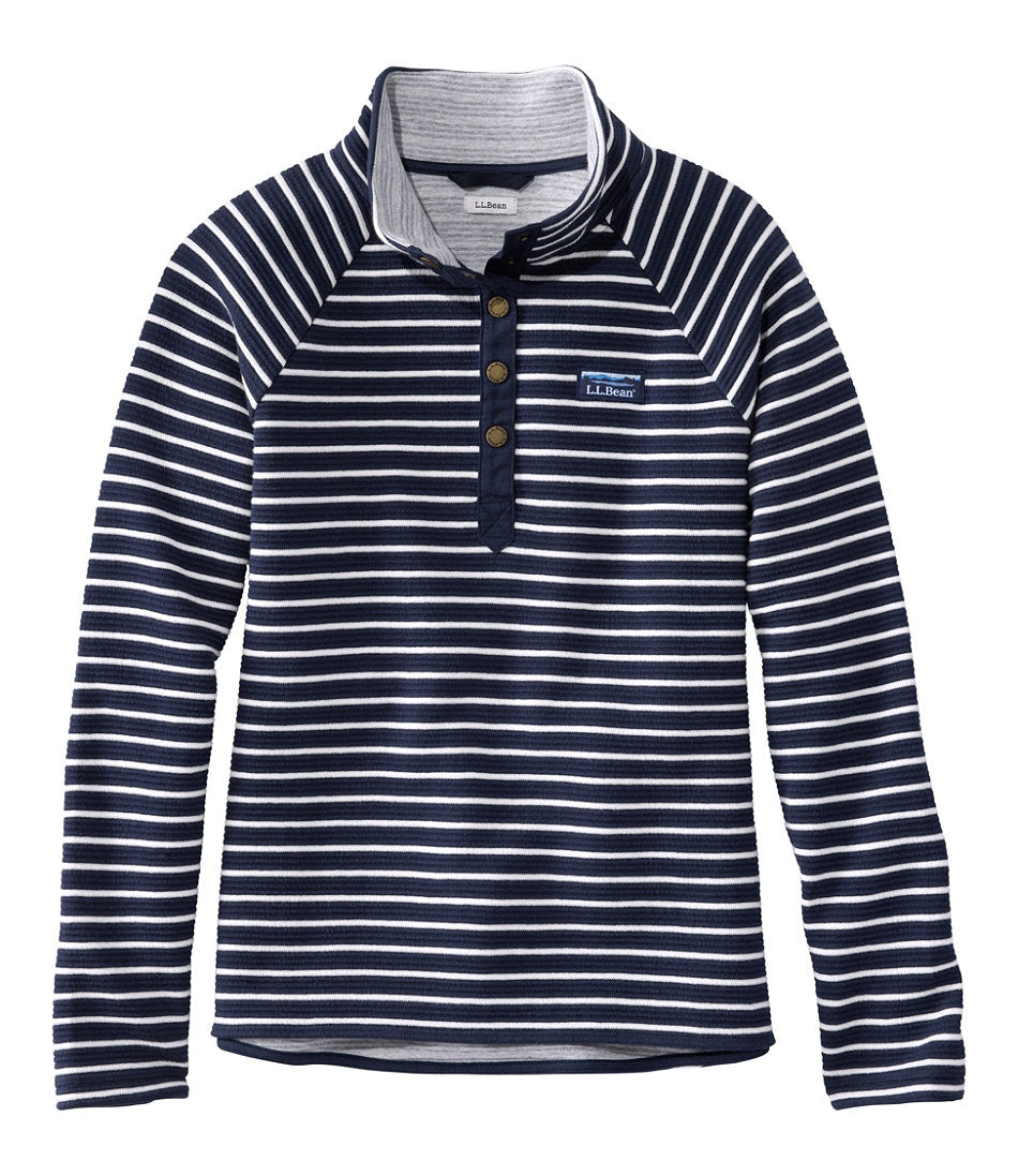 Women's Lakewashed Double-Knit Quarter-Snap Stripe
