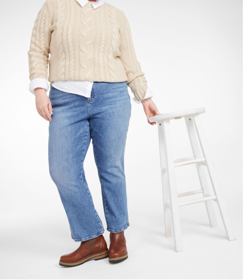 Women's L.L.Bean Everyday Stretch Jeans High-Rise Mini Bootcut Ankle