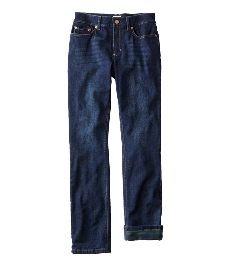 Mid-Rise Straight-Leg Lined Women's BeanFlex® Jeans