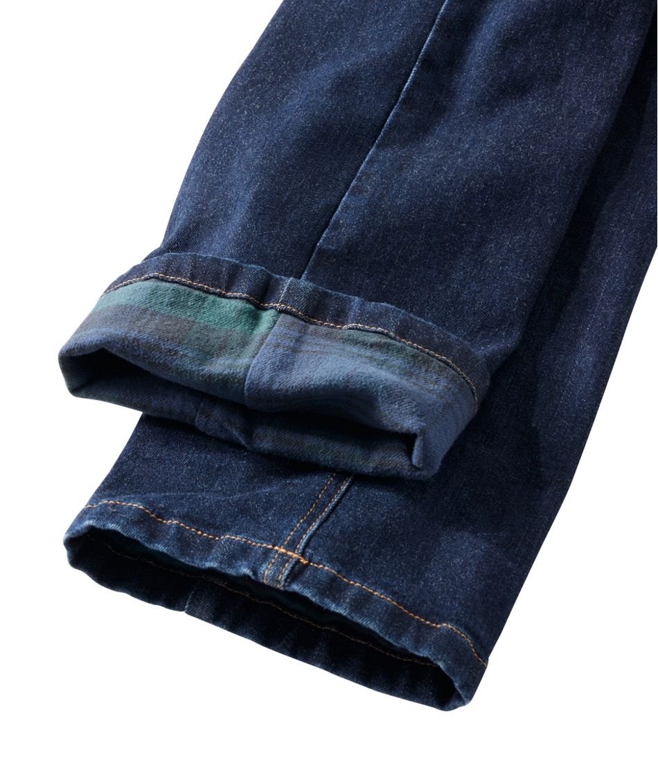 Mid-Rise Straight-Leg Lined Women's BeanFlex® Jeans