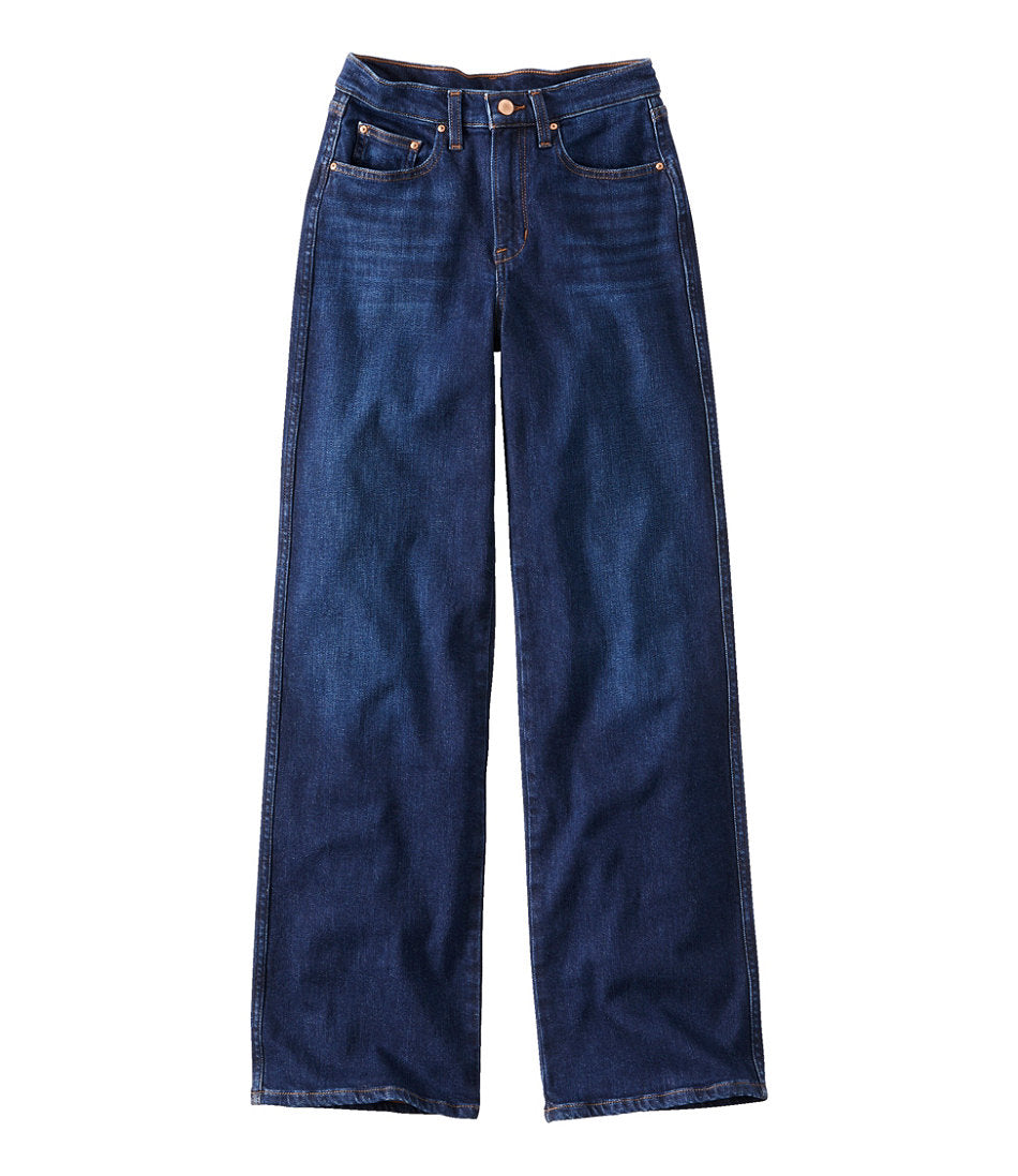 High-Rise Relaxed Wide-Leg Women's L.L.Bean Everyday Stretch Jeans