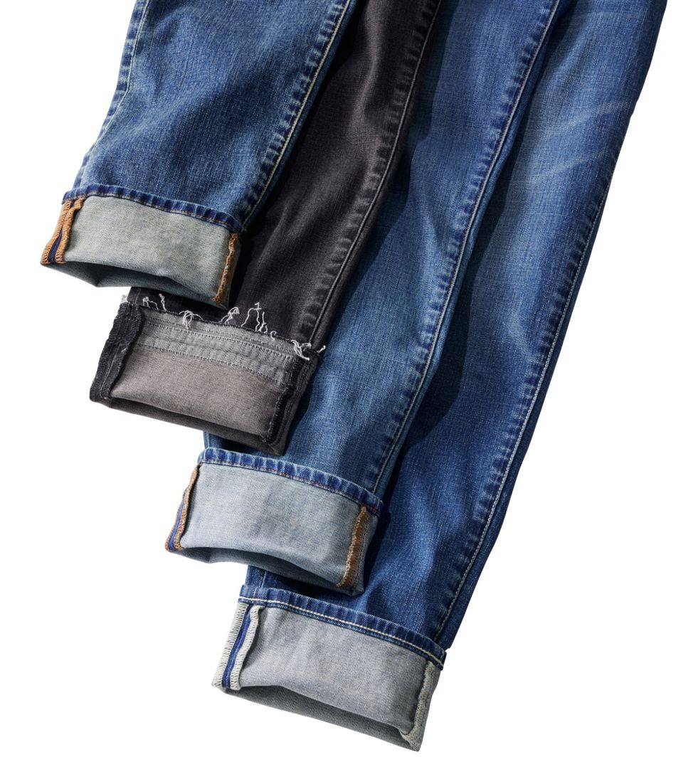 Women's Signature Organic Denim Boyfriend Jeans Low-Rise Straight-Leg