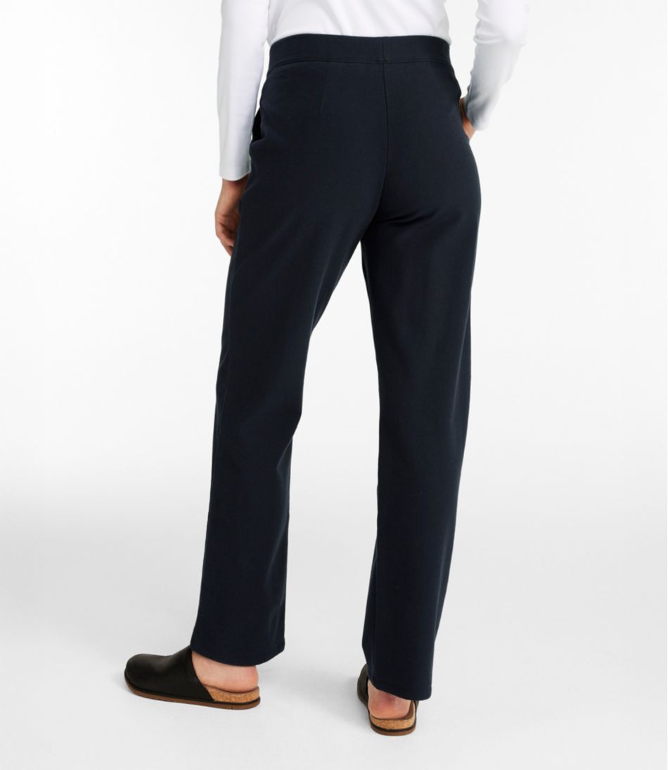 Fleece-Backed Straight-Leg Women's Perfect Fit Pants