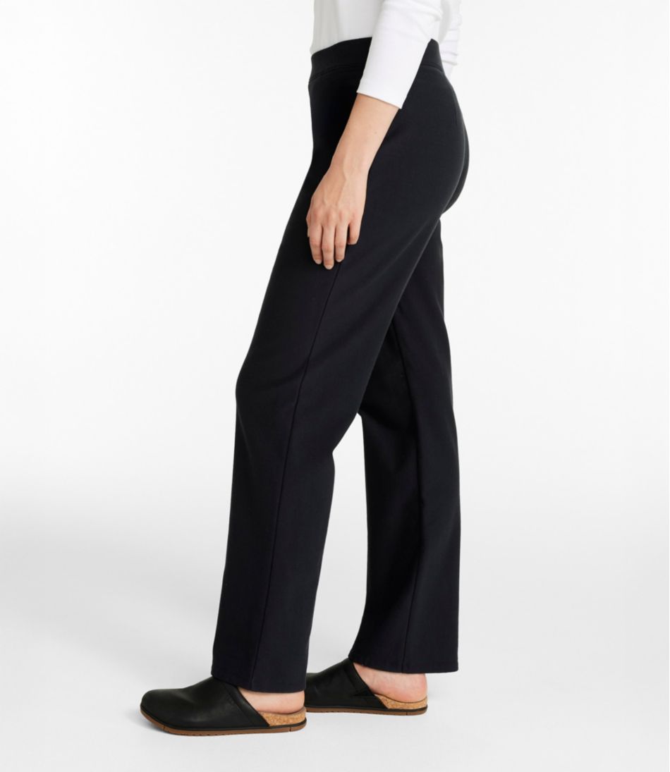 Fleece-Backed Straight-Leg Women's Perfect Fit Pants