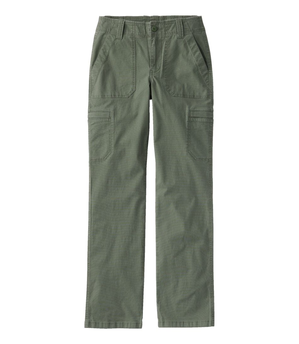 Women's 207 Vintage Cotton Canvas Pants Mid-Rise Straight-Leg Cargo
