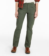 Women's 207 Vintage Cotton Canvas Pants Mid-Rise Straight-Leg Cargo