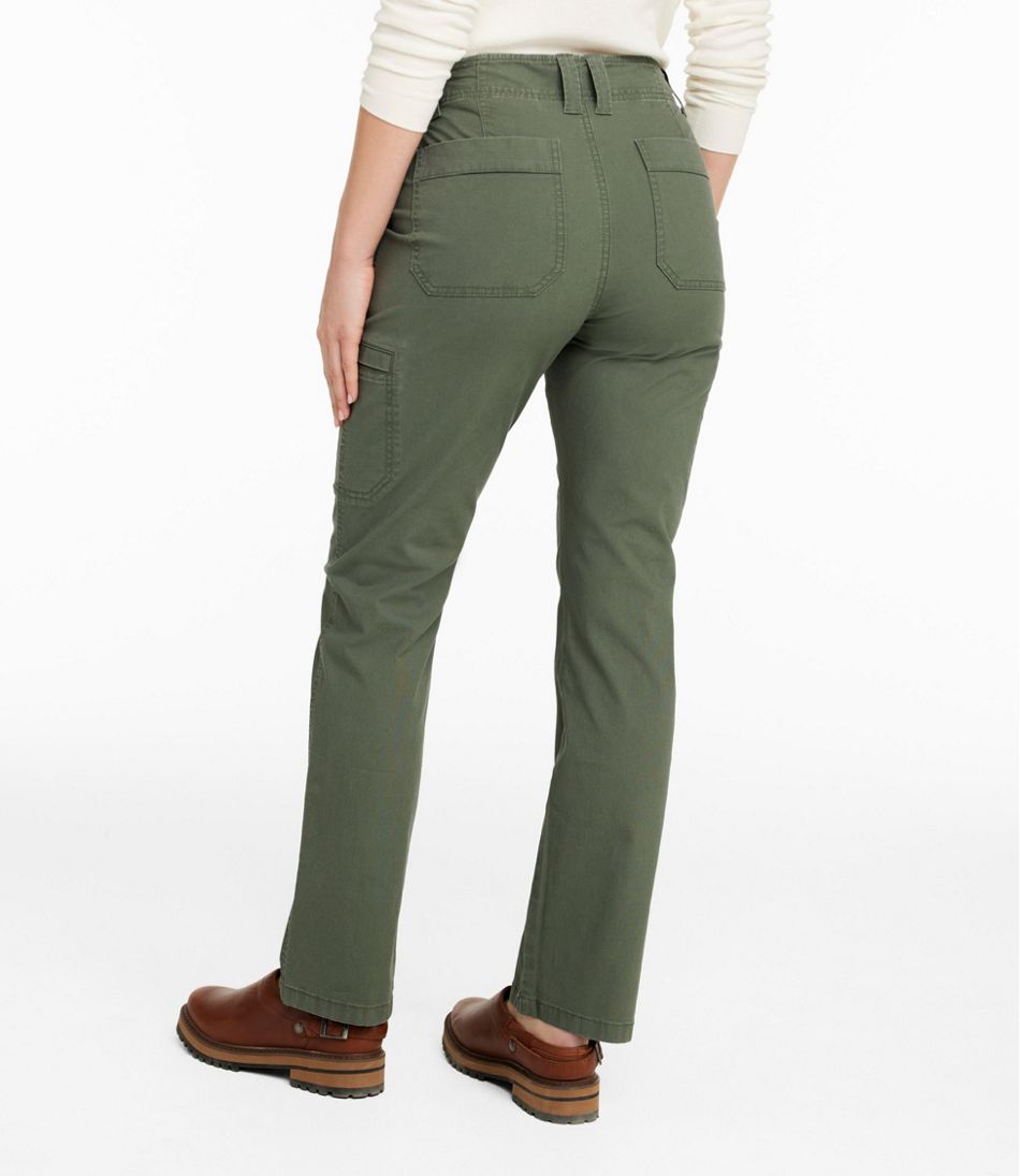 Women's 207 Vintage Cotton Canvas Pants Mid-Rise Straight-Leg Cargo