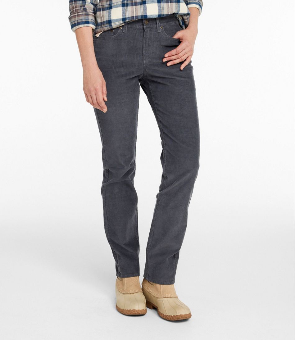 Mid-Rise Straight-Leg Women's BeanFlex Five-Pocket Corduroy Pants
