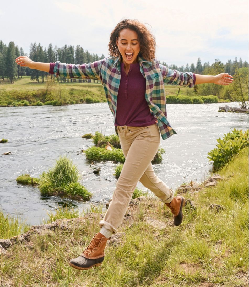 Mid-Rise Straight-Leg Women's BeanFlex Five-Pocket Corduroy Pants