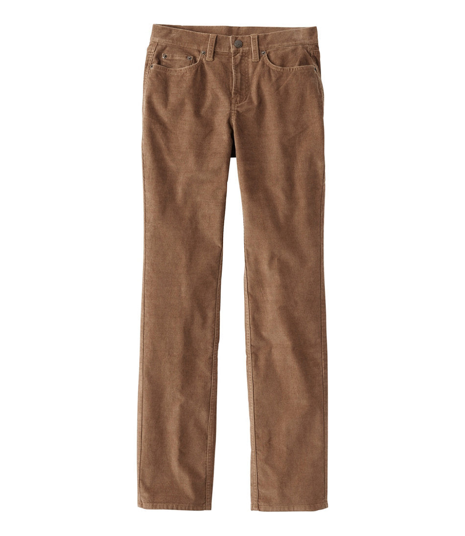 Mid-Rise Straight-Leg Women's BeanFlex Five-Pocket Corduroy Pants