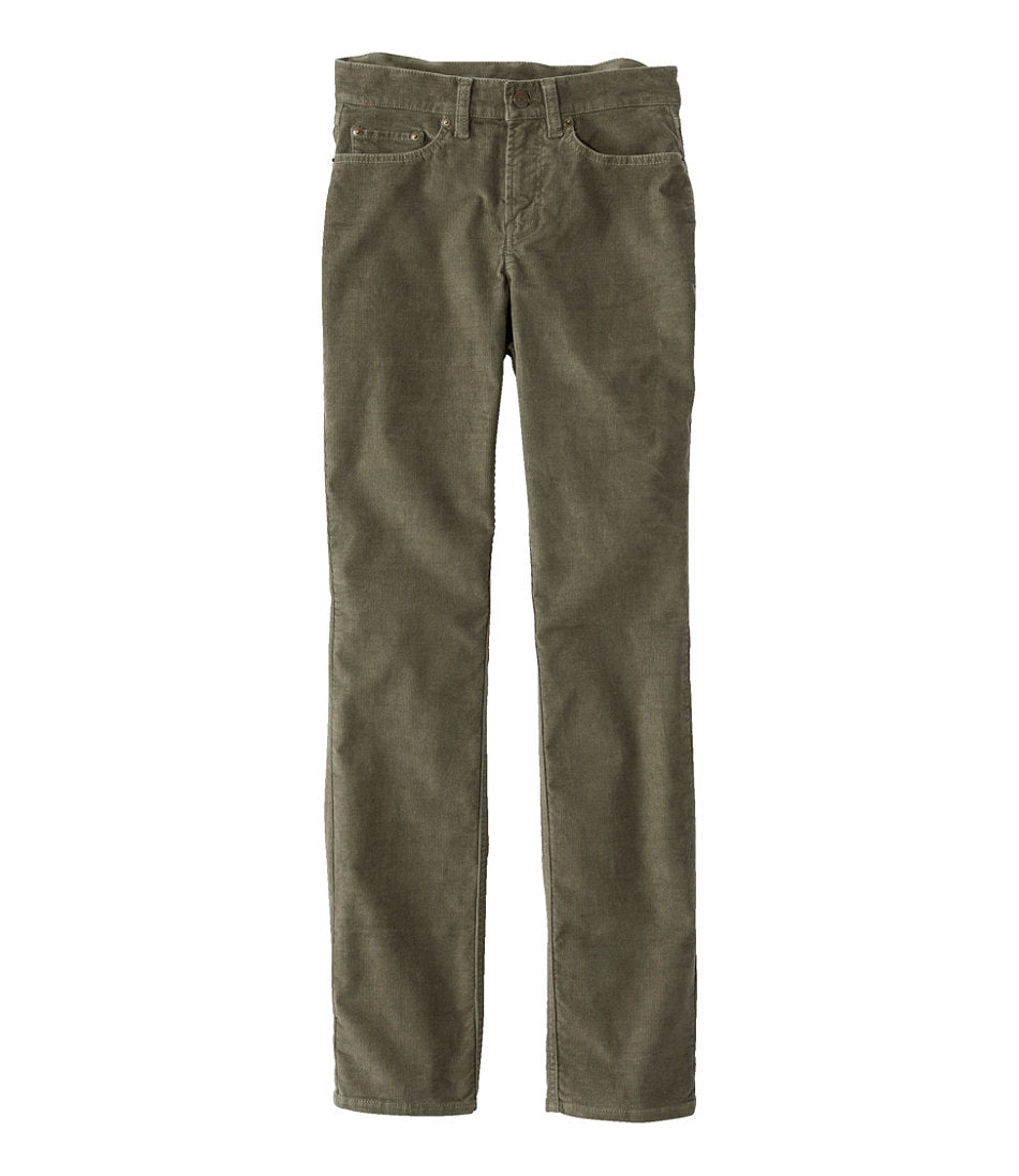 Mid-Rise Straight-Leg Women's BeanFlex Five-Pocket Corduroy Pants