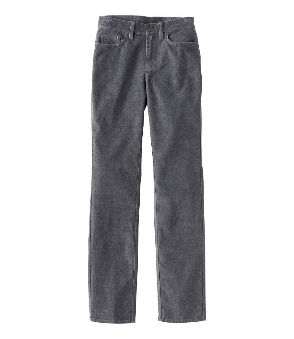 Mid-Rise Straight-Leg Women's BeanFlex Five-Pocket Corduroy Pants