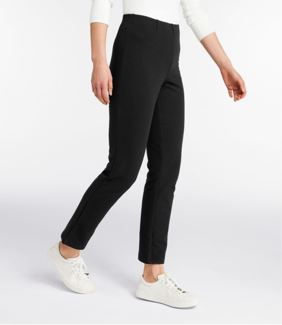 Fleece-Backed Slim-Leg Women's Perfect Fit Pants