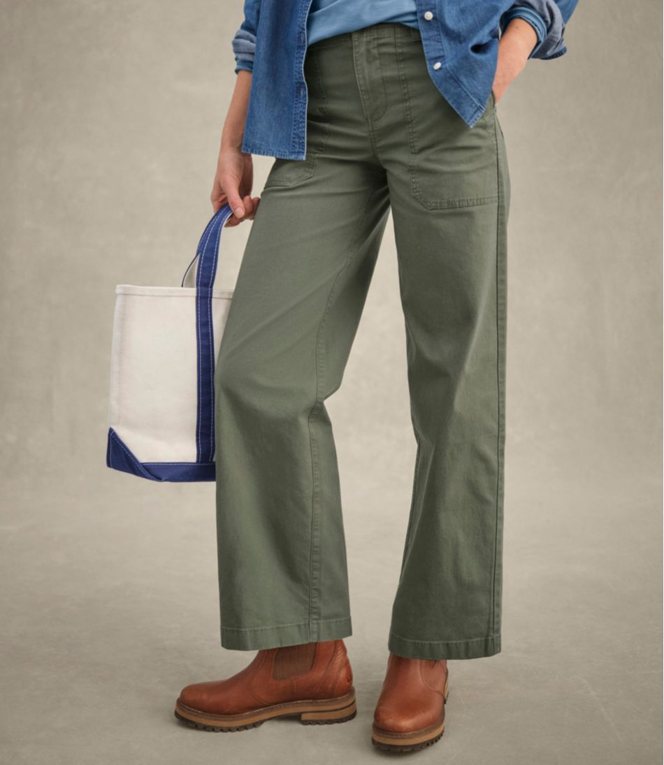 Women's 207 Vintage Cotton Canvas Pants High-Rise Wide-Leg