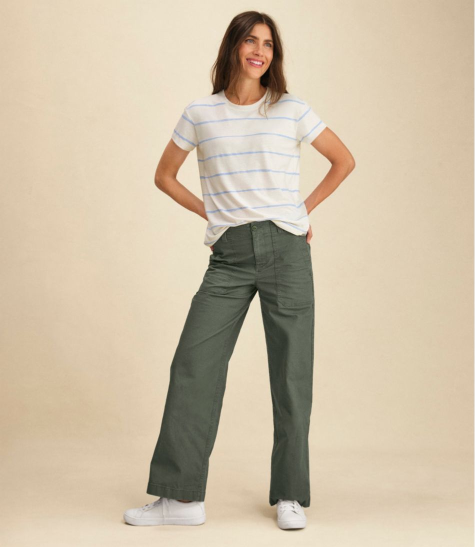 Women's 207 Vintage Cotton Canvas Pants High-Rise Wide-Leg