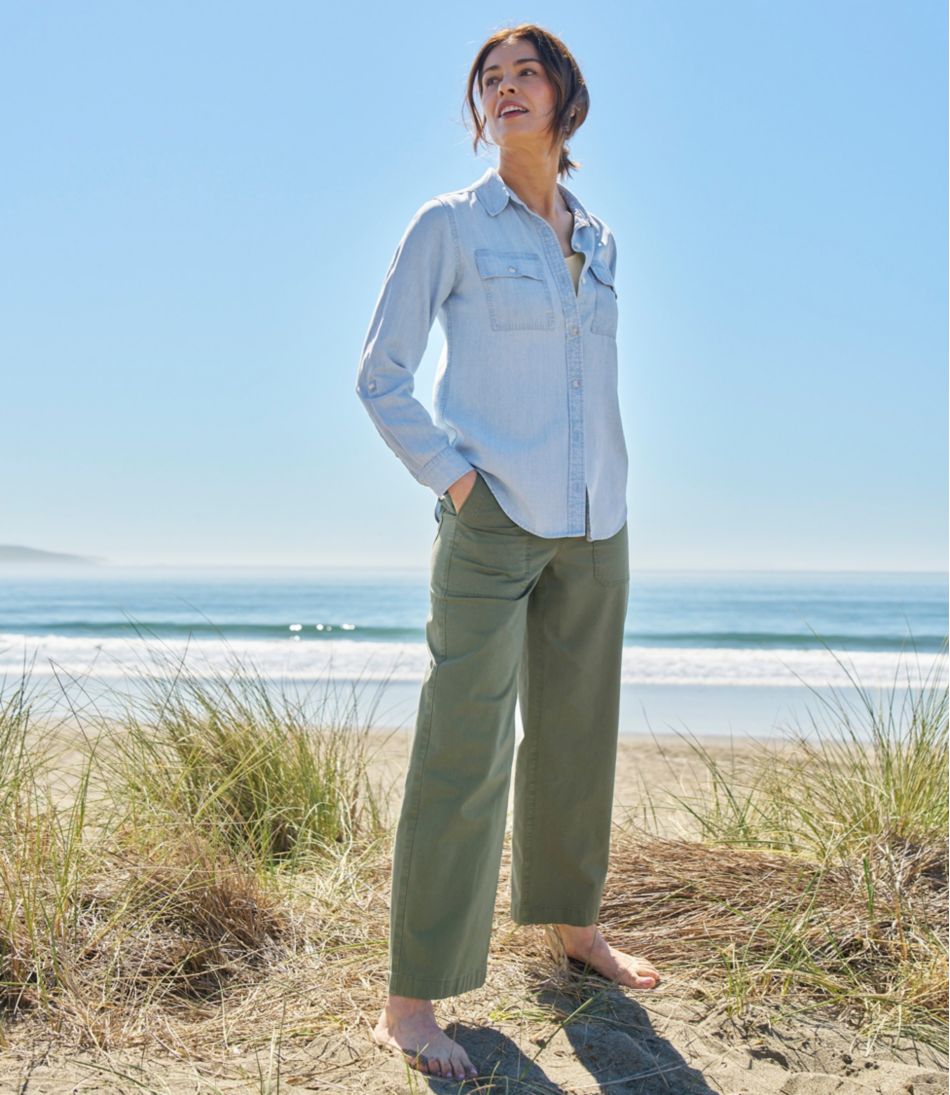 Women's 207 Vintage Cotton Canvas Pants High-Rise Wide-Leg