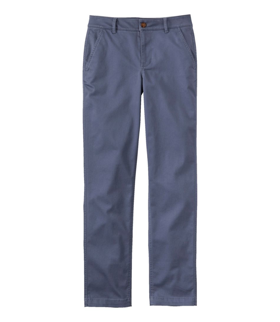 Mid-Rise Straight-Leg Chino Women's Comfort Stretch Pants