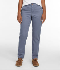 Mid-Rise Straight-Leg Chino Women's Comfort Stretch Pants