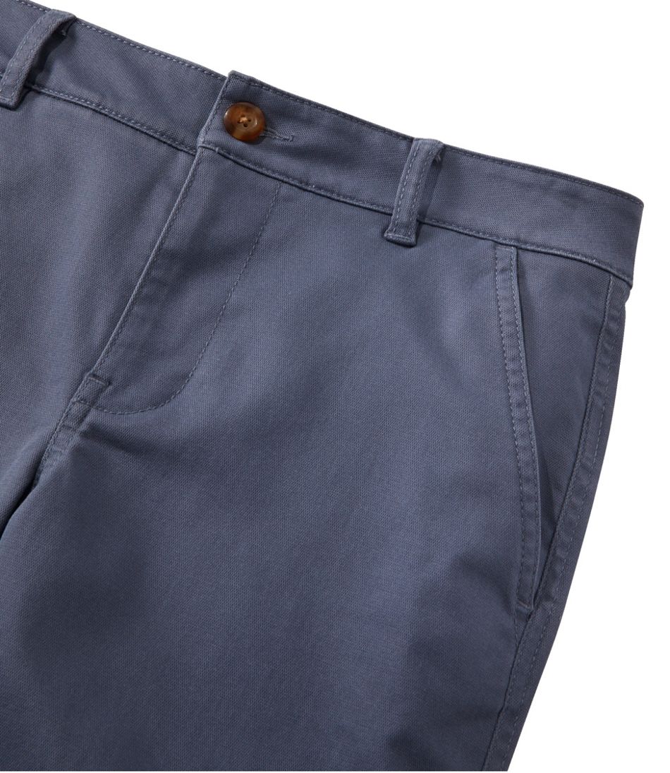 Mid-Rise Straight-Leg Chino Women's Comfort Stretch Pants