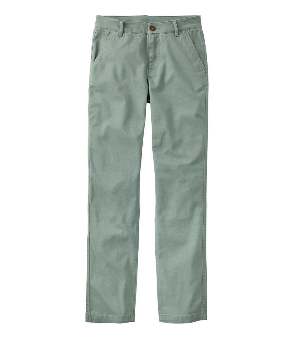 Mid-Rise Straight-Leg Chino Women's Comfort Stretch Pants