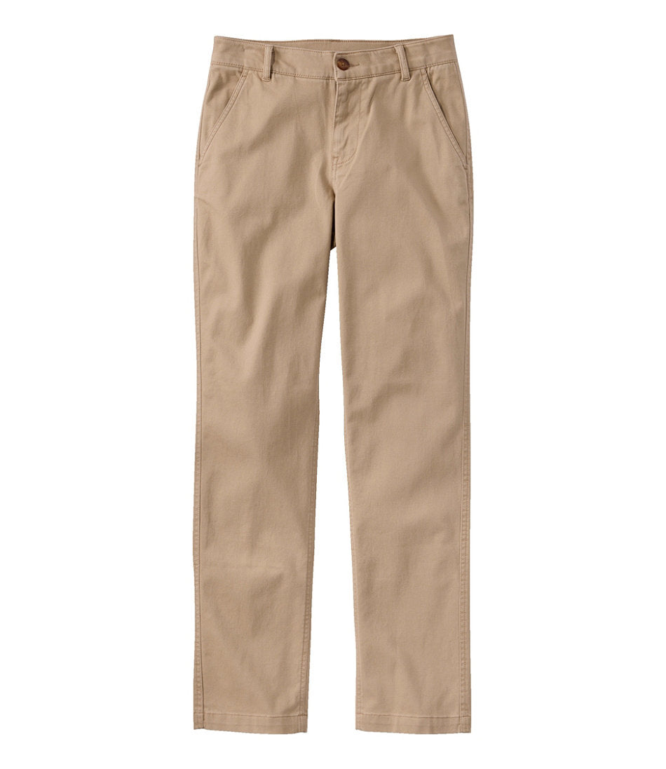 Mid-Rise Straight-Leg Chino Women's Comfort Stretch Pants