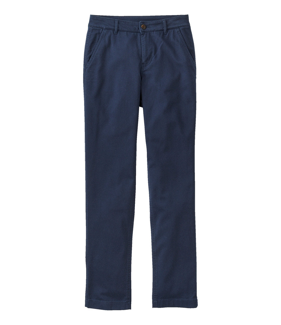 Mid-Rise Straight-Leg Chino Women's Comfort Stretch Pants