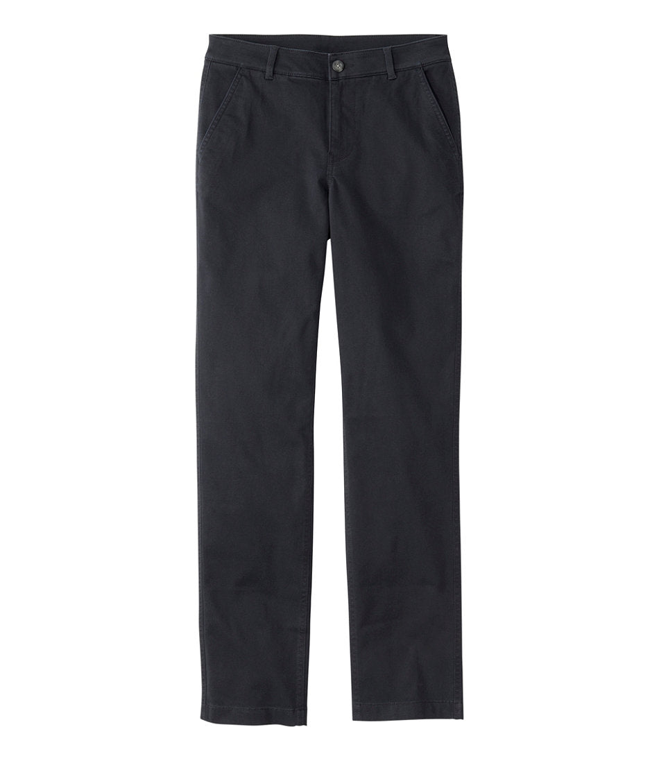 Mid-Rise Straight-Leg Chino Women's Comfort Stretch Pants
