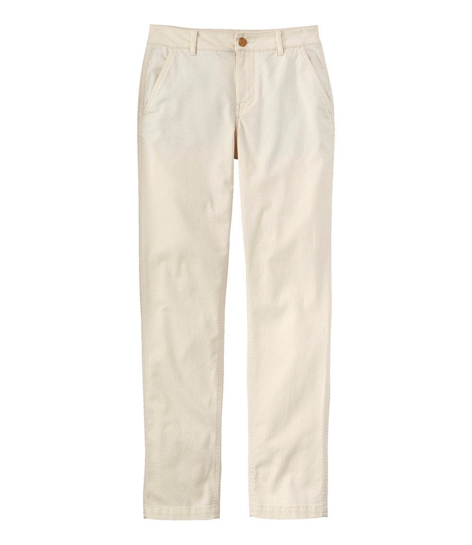 Mid-Rise Straight-Leg Chino Women's Comfort Stretch Pants