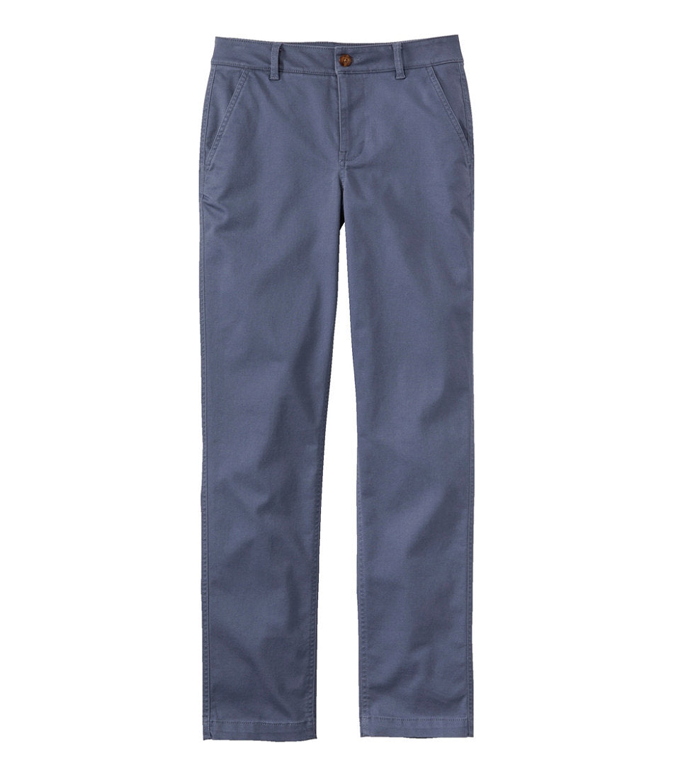 Mid-Rise Straight-Leg Chino Women's Comfort Stretch Pants