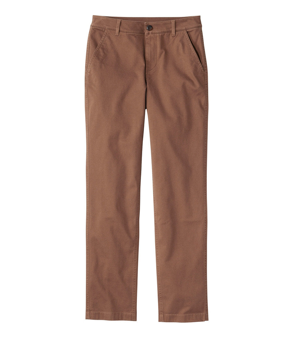 Mid-Rise Straight-Leg Chino Women's Comfort Stretch Pants