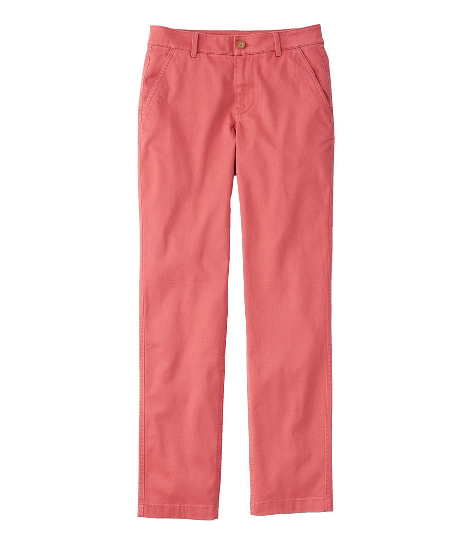 Mid-Rise Straight-Leg Chino Women's Comfort Stretch Pants