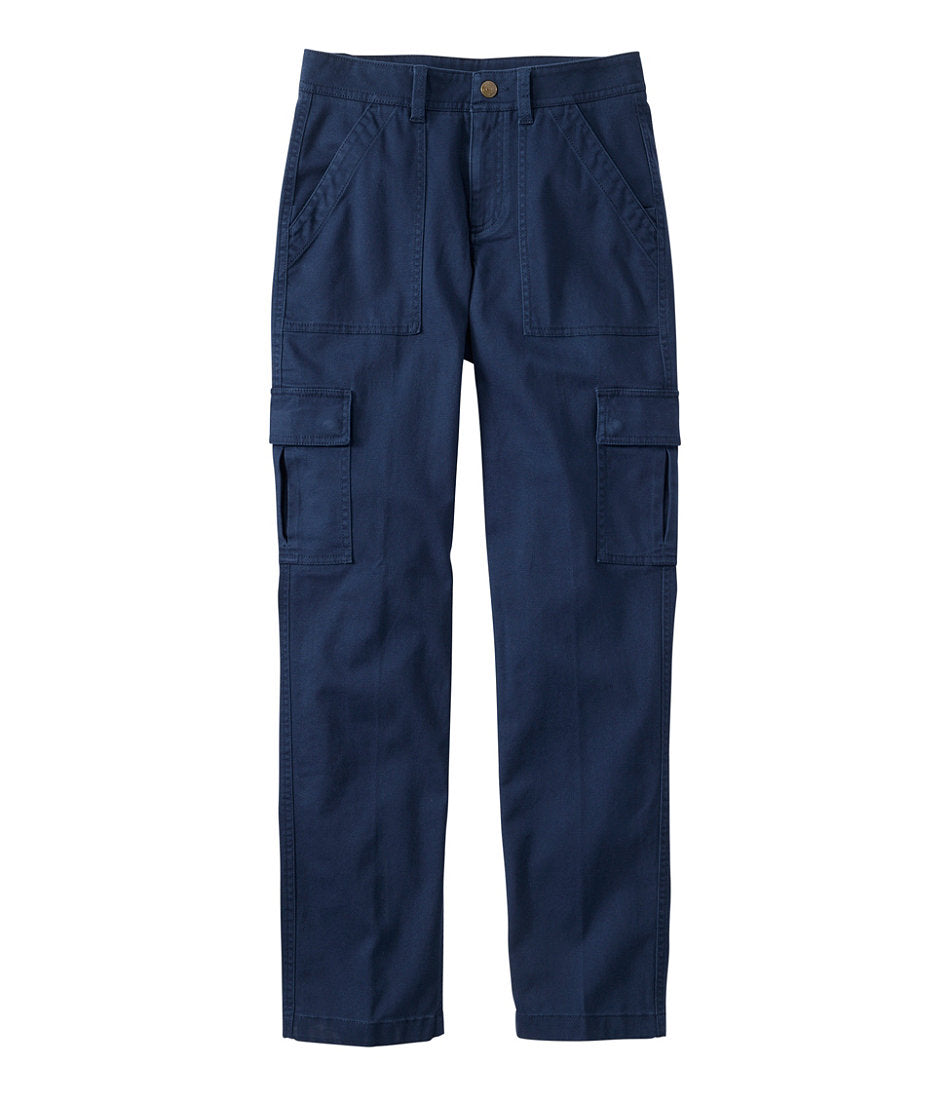 Mid-Rise Straight-Leg Cargo Women's Comfort Stretch Pants