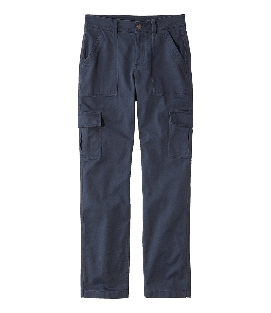 Mid-Rise Straight-Leg Cargo Women's Comfort Stretch Pants