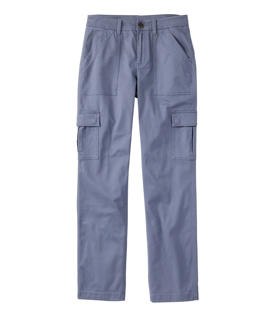 Mid-Rise Straight-Leg Cargo Women's Comfort Stretch Pants
