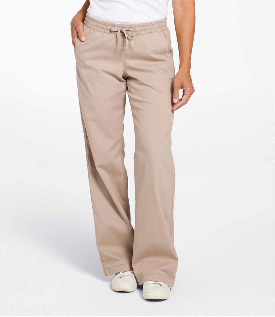 Lakewashed Pull-on Chinos Mid-Rise Wide-Leg