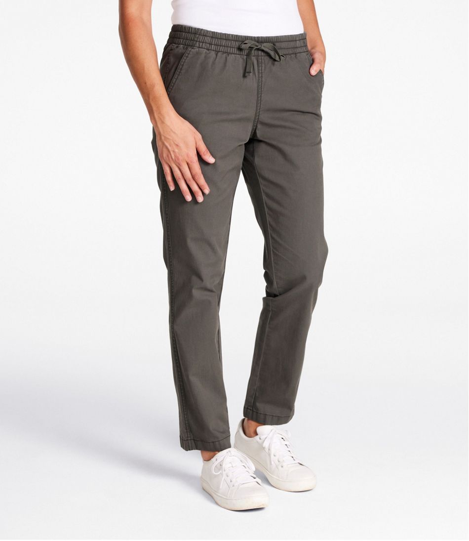 Mid-Rise Pull-On Ankle Women's Lakewashed Chino Pants