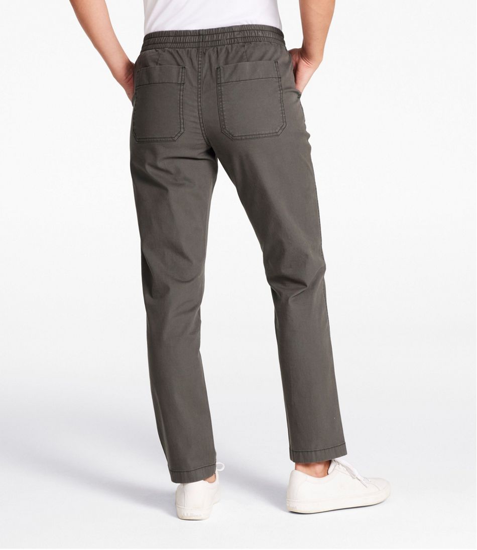 Mid-Rise Pull-On Ankle Women's Lakewashed Chino Pants