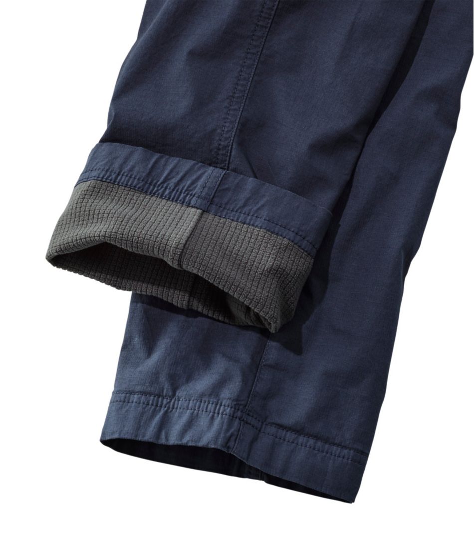 Women's Stretch Ripstop Pull-On Pants Slim-Leg Fleece-Lined