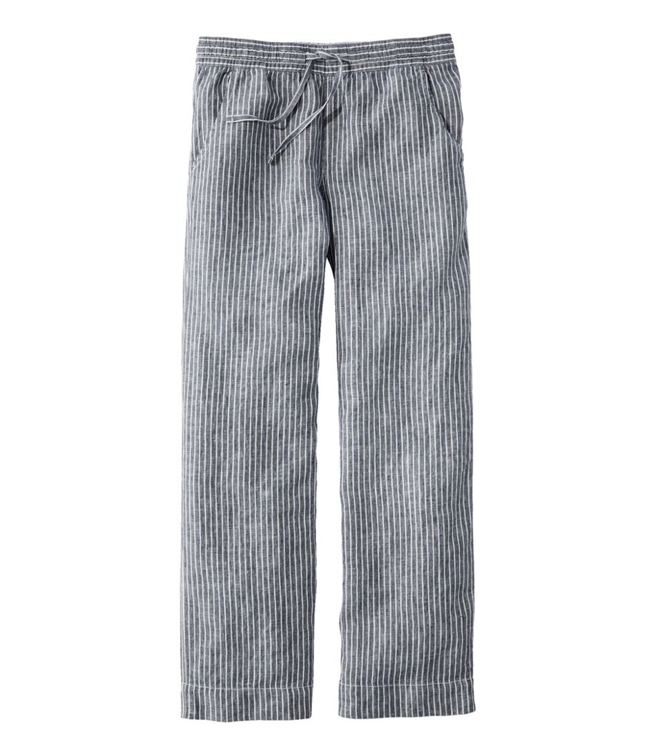 Stripe Women's Premium Washable Linen Pull-On Pants