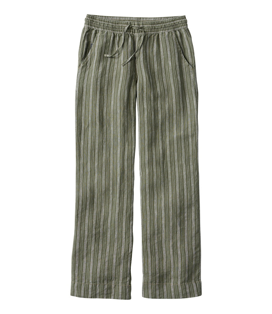 Stripe Women's Premium Washable Linen Pull-On Pants