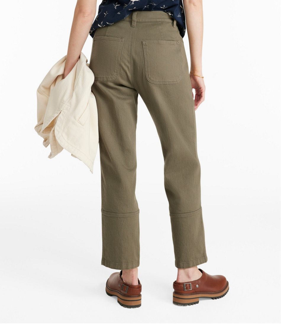 Women's Signature Washed Cotton Barrel Pants High-Rise Tapered Leg