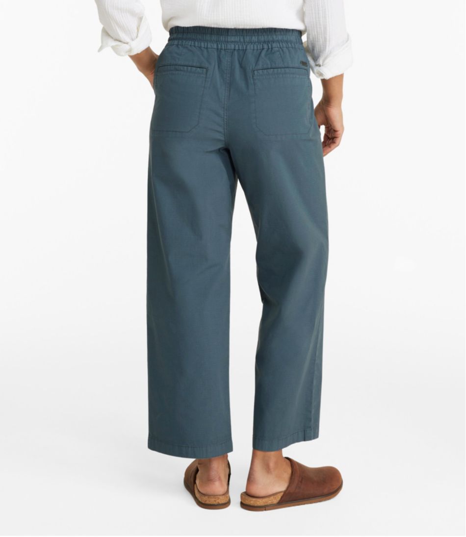 Wide-Leg Ankle Women's Stretch Ripstop Pull-On Pants