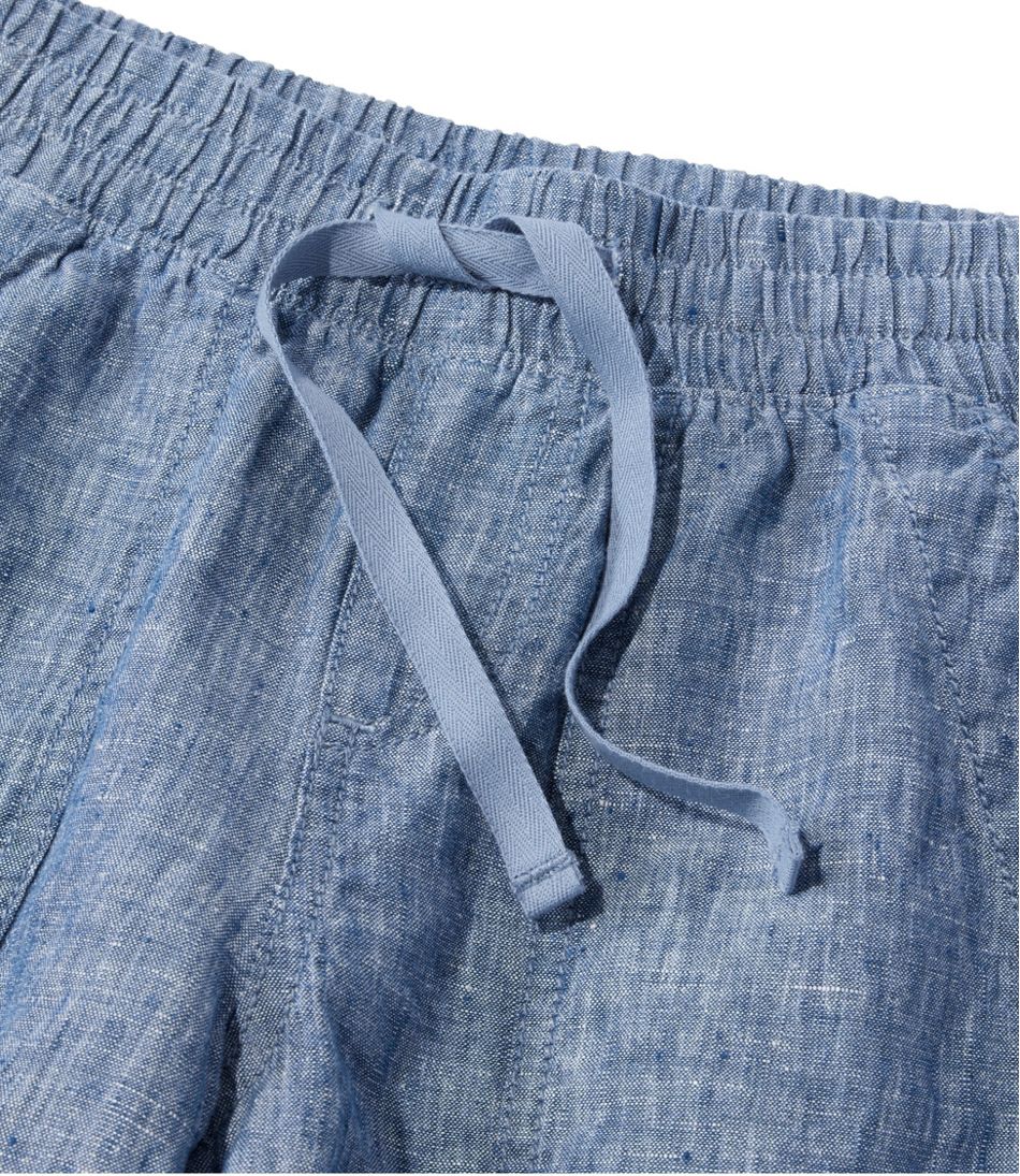 Mid-Rise 6" Women's Premium Washable Linen Shorts